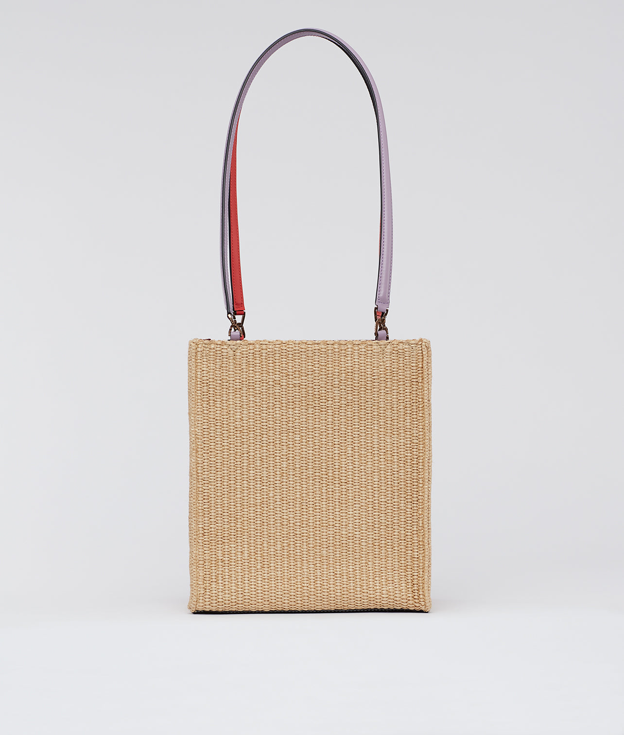 LUCAS 23 TOTE LAVA / NATURAL RAFFIA