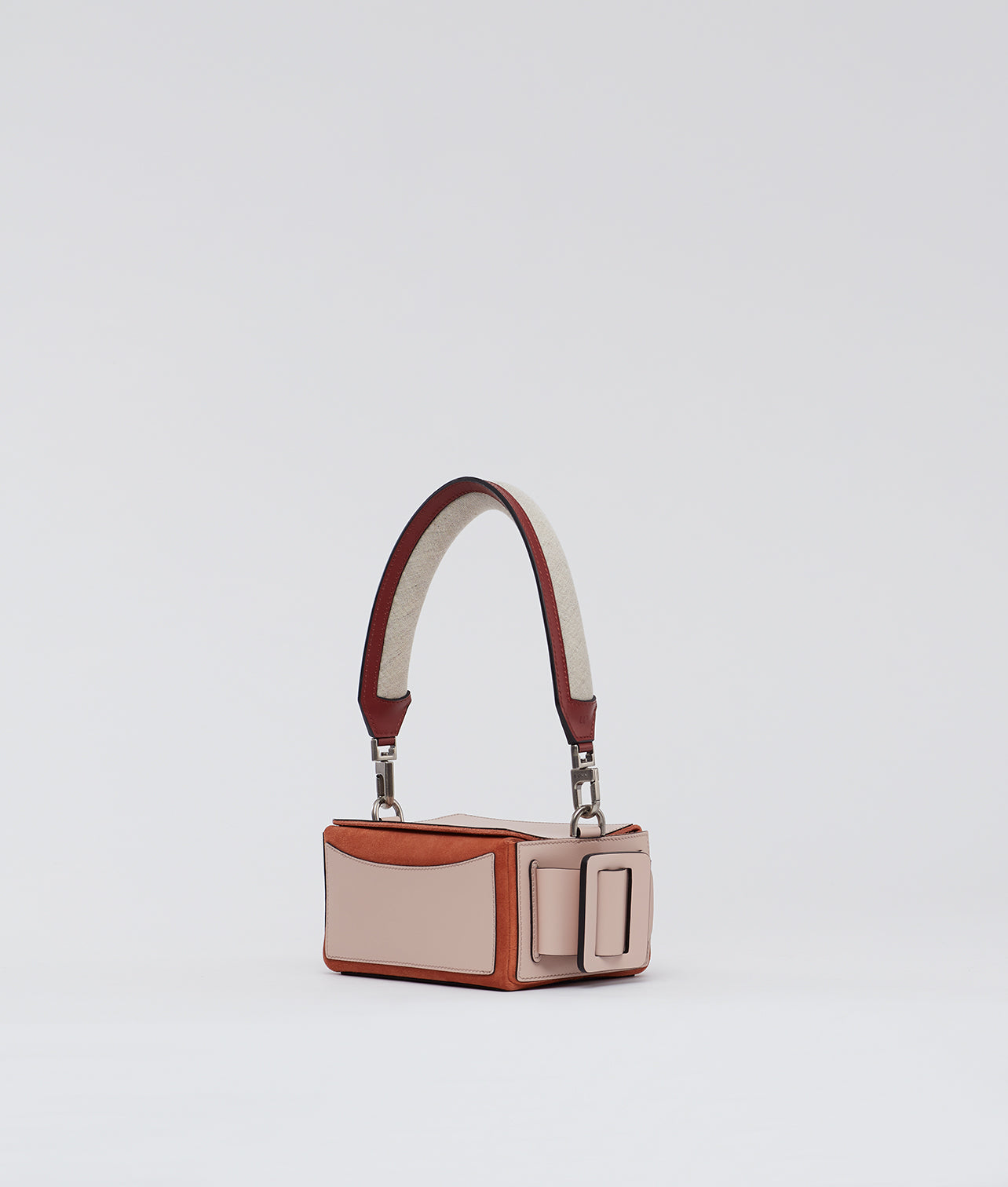 CANVAS STRAP-SHORT BEIGE/MERLOT