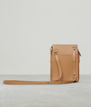 BUCKLE TALL POUCH LEATHER BUCKLE GINGER