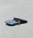 ROMEO WALLET WITH STRAP COLOR BLOCK BLUE TONAL