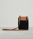 PERFORATED BUCKLE TALL POUCH BLACK GINGER